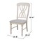 International Concepts Set of 2 Lattice Side Chairs, Unfinished C-390P - alternate 3